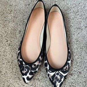 Gemma ballet flats in leopard-print satin